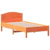 vidaXL Massivholzbett ohne Matratze Wachsbraun 75x190 cm Kiefernholz