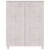 vidaXL Schuhschrank HAMAR Wei&szlig; 85x40x108 cm Massivholz Kiefer