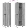 vidaXL Warderobe 2 pcs Graues Sonoma 50 x 50 x 200 cm Holzwerkstoff
