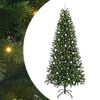 vidaXL K&uuml;nstlicher Weihnachtsbaum mit 300 LEDs Gr&uuml;n 240 cm PE und PVC