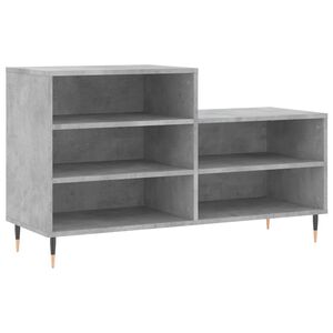 vidaXL Schuhregal Betongrau 102x36x60 cm Holzwerkstoff