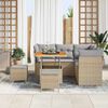 vidaXL Garten-Sofa-Set mit Kissen 8 pcs Beige und Hellgrau