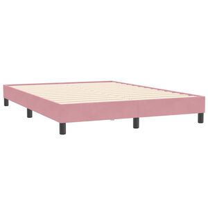 vidaXL Bettgestell ohne Matratze Rosa 160x210 cm Samt