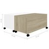 vidaXL Couchtisch Wei&szlig; Sonoma-Eiche 75x75x38 cm Holzwerkstoff