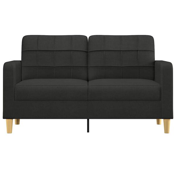 vidaXL 2-Sitzer-Sofa Schwarz 140 cm Stoff