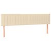 vidaXL Boxspringbett mit Matratze Creme 120x190 cm Stoff