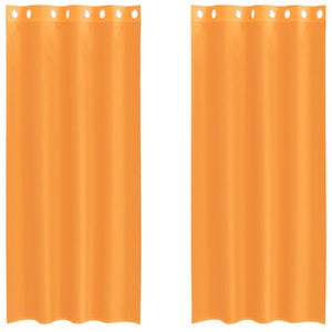 vidaXL Voile Vorh&auml;nge mit &Ouml;sen 2 Stk. Orange 140x245 cm