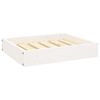 vidaXL Hundebett Wei&szlig; 51,5x44x9 cm Massivholz Kiefer