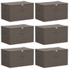 vidaXL Aufbewahrungsbox 6 stk. Vliesstoff 60 x 43 x 35 cm 90,3 L Grau