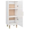 vidaXL Sideboard Hochglanz-Wei&szlig; 34,5x34x90 cm Holzwerkstoff