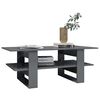 vidaXL Couchtisch Hochglanz-Grau 110x55x42 cm Holzwerkstoff