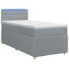 vidaXL Boxspringbett mit Matratze Hellgrau 80 x 200 cm Stoff