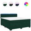 vidaXL Boxspringbett mit Matratze Dunkelgr&uuml;n 180x200 cm Samt