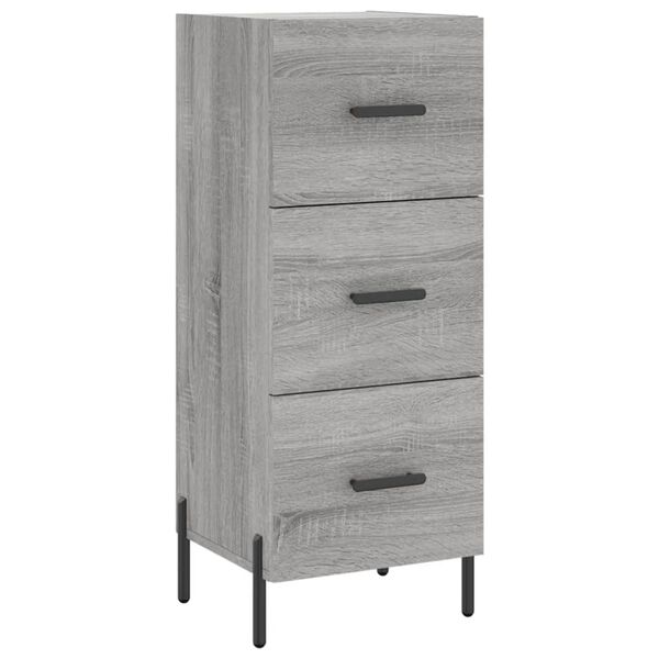 vidaXL Sideboard Grau Sonoma 34,5x34x90 cm Holzwerkstoff