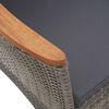 vidaXL 5-tlg. Garten-Essgruppe mit Auflagen Poly Rattan Grau