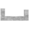 vidaXL TV-Schrankset 4 pcs Beton Grau Holzwerkstoff