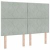 vidaXL Boxspringbett mit Matratze Hellgrau 190 x 140 cm Polyester