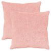 vidaXL Kissenbezug 2 stk. HEERLEN Rosa 80 x 80 cm Faux Kaninchenfell