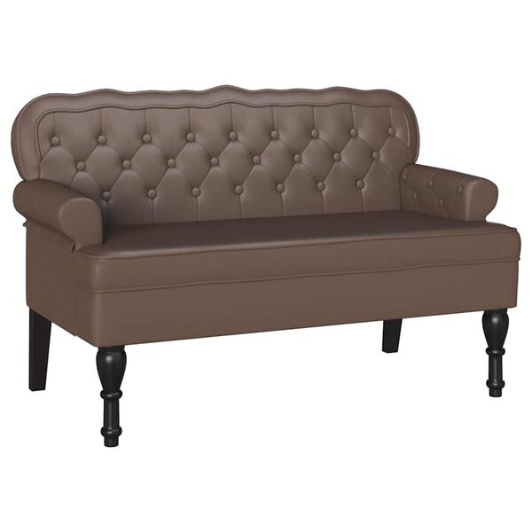 vidaXL Chesterfield Bank Braun 119,5 x 64,5 x 75 cm Kunstleder