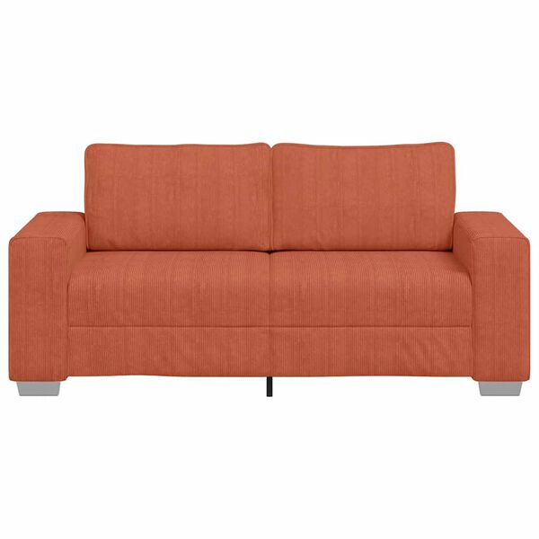 vidaXL Zweisitzer-Sofa Rot Orange 180x77x82 cm Cordstoff