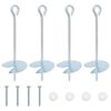 vidaXL Erdanker 4 stk. &Oslash;10 x 30 cm Galvanisiertes Metall Silber
