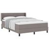 vidaXL Boxspringbett mit Matratze Taupe 190 x 140 cm Polyester