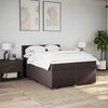 vidaXL Boxspringbett mit Matratze Dunkelbraun 140x190 cm Stoff
