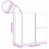 vidaXL Bi-Falt Duschumhausung Dunkel transparent 120 x 67 x 129 cm