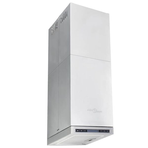 vidaXL Inselhaube mit LCD-Display Ber&uuml;hrungssensor 756 m&sup3;/h LED