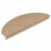 vidaXL Treppenmatten Selbstklebend Sisal-Optik 15 Stk. 65x21x4 cm Sand