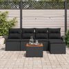 vidaXL Gartensofa-set mit Speicher 6 pcs Schwarz Poly-Rattan