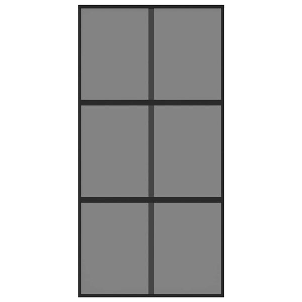 vidaXL Schiebet&uuml;r Schwarz 102,5x205 cm Hartglas und Aluminium