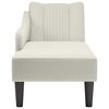 vidaXL Chaiselongue mit Rechter Armlehne Creme Samt