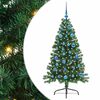 vidaXL K&uuml;nstlicher vorbeleuchteter Weihnachtsbaum Gr&uuml;n 150 cm PVC