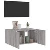 vidaXL TV-Wandschrank mit LED-Leuchten Grau Sonoma 60x35x31 cm