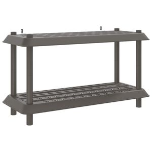 vidaXL Regaleinheit 2 Ebenen 100 x 40 x 55,5 cm PP Hellgrau