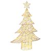 vidaXL Weihnachtsbaum 120 LEDs Warmwei&szlig; 120,5 cm PET