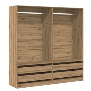 vidaXL Kleiderschrank Artisan-Eiche 100x50x200 cm Holzwerkstoff