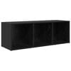 vidaXL TV-Schrankset 72 x 35 x 37 cm Schwarz Holzwerkstoff