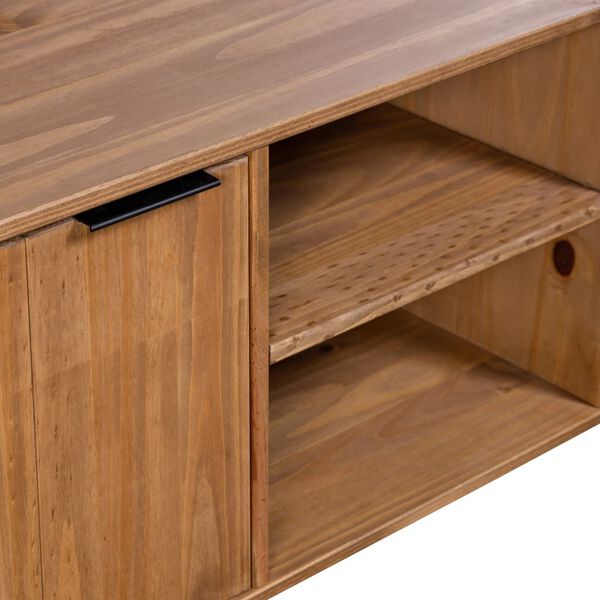 vidaXL TV-Schrank New York Natur Massivholz Kiefer