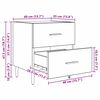 vidaXL Nachttisch 2 pcs Altholz 40 x 35 x 47,5 cm Holzwerkstoff