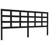 vidaXL Bett-Kopfteil Schwarz 205,5x4x100 cm Massivholz Kiefer