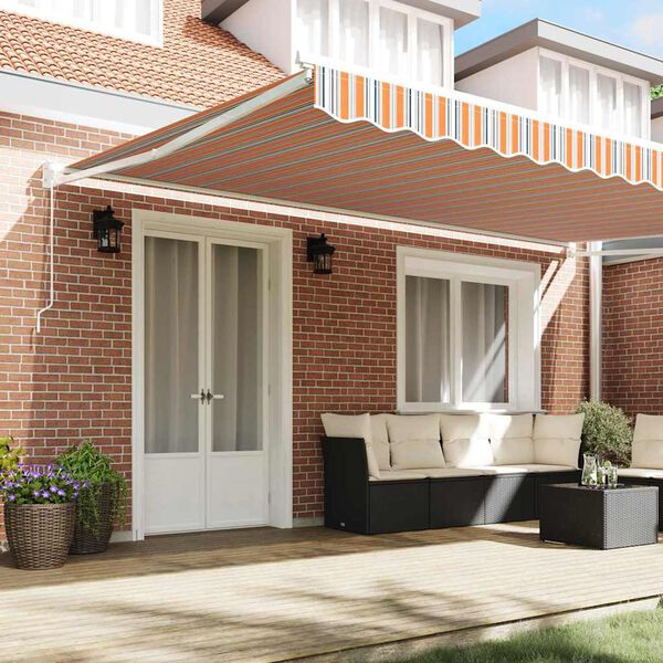 vidaXL Einziehbare Markise Mehrfarbig 500 &times; 300 cm Stoff und Metall