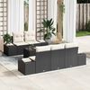 vidaXL Gartensofa-set mit Kissen 6 pcs Schwarz und Creme Poly-Rattan