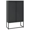 vidaXL Highboard Schwarz 80x35x135 cm Stahl