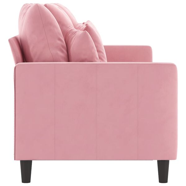 vidaXL 3-Sitzer-Sofa Rosa 180 cm Samt