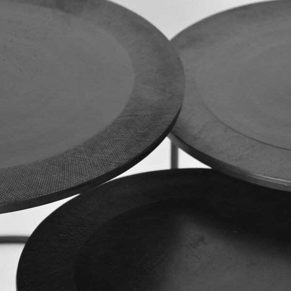 LABEL51 3-tlg. Couchtisch-Set Tres Schwarz