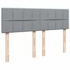 vidaXL Boxspringbett mit Matratze Hellgrau 160x200 cm Stoff