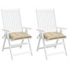 vidaXL Stuhlkissen 2 Stk. Beige 40x40x7 cm Oxford-Gewebe