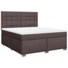 vidaXL Boxspringbett mit Matratze Dunkelbraun 180x200 cm Stoff
